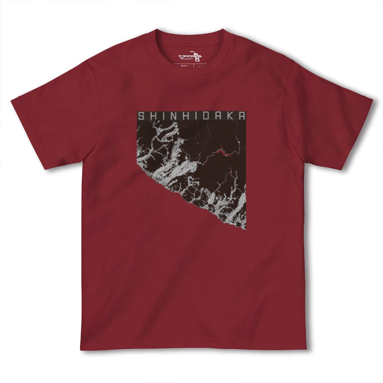 【新ひだか(北海道)】地図柄ヘビーウェイトTシャツ