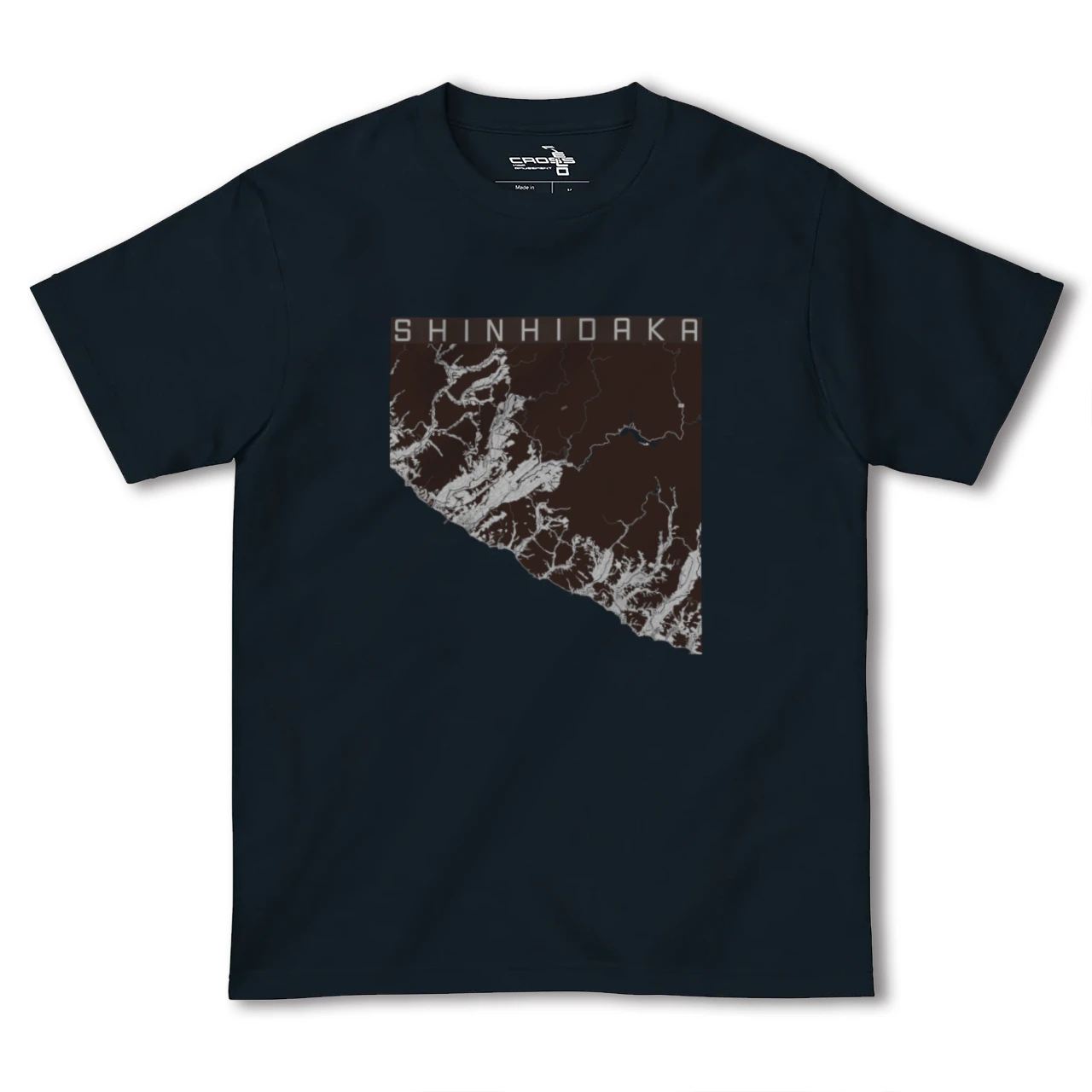 【新ひだか(北海道)】地図柄ヘビーウェイトTシャツ