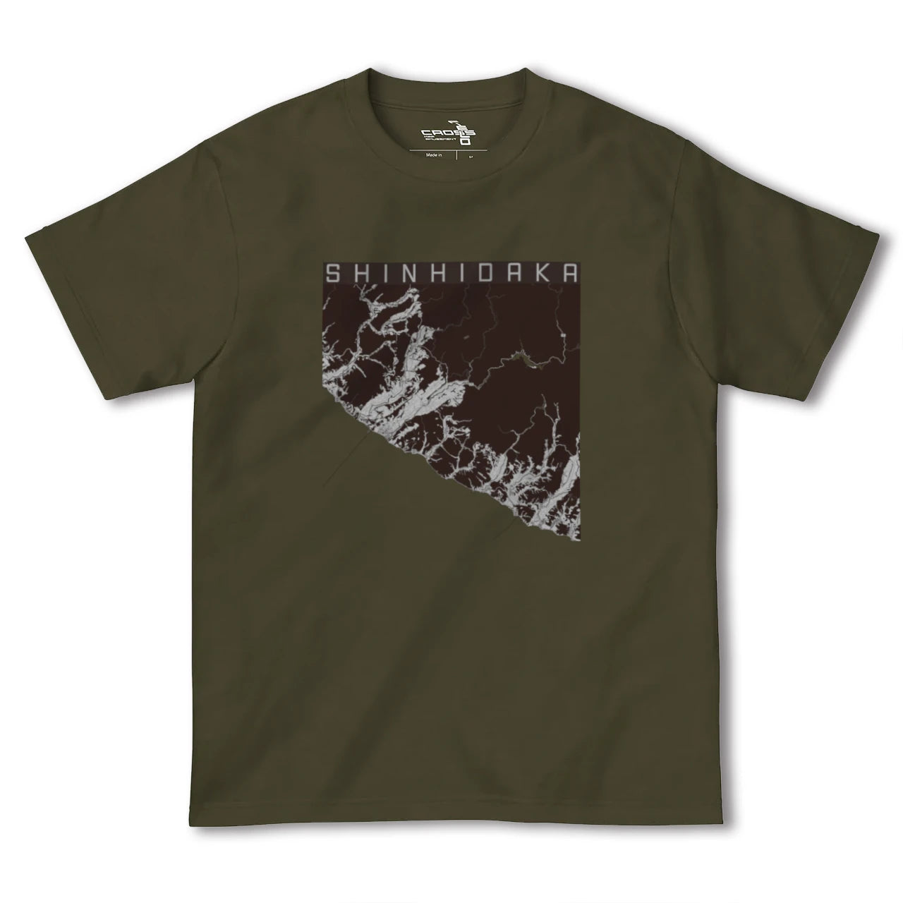 【新ひだか(北海道)】地図柄ヘビーウェイトTシャツ