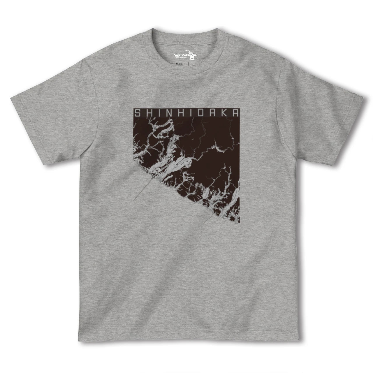 【新ひだか(北海道)】地図柄ヘビーウェイトTシャツ