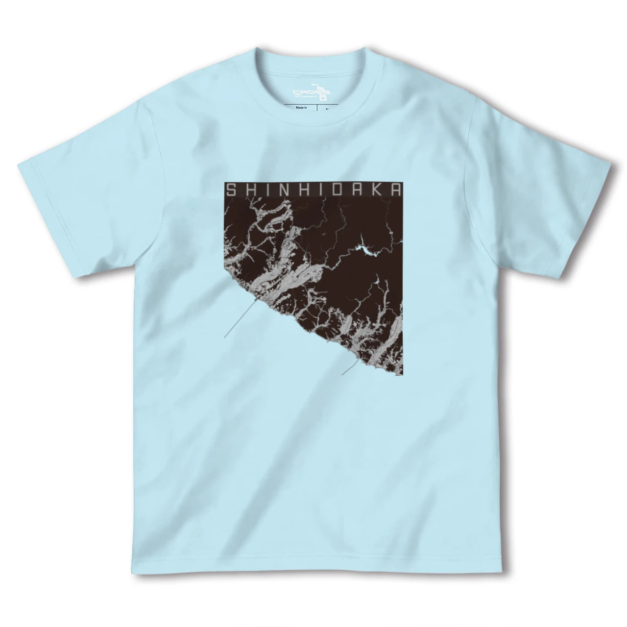 【新ひだか(北海道)】地図柄ヘビーウェイトTシャツ