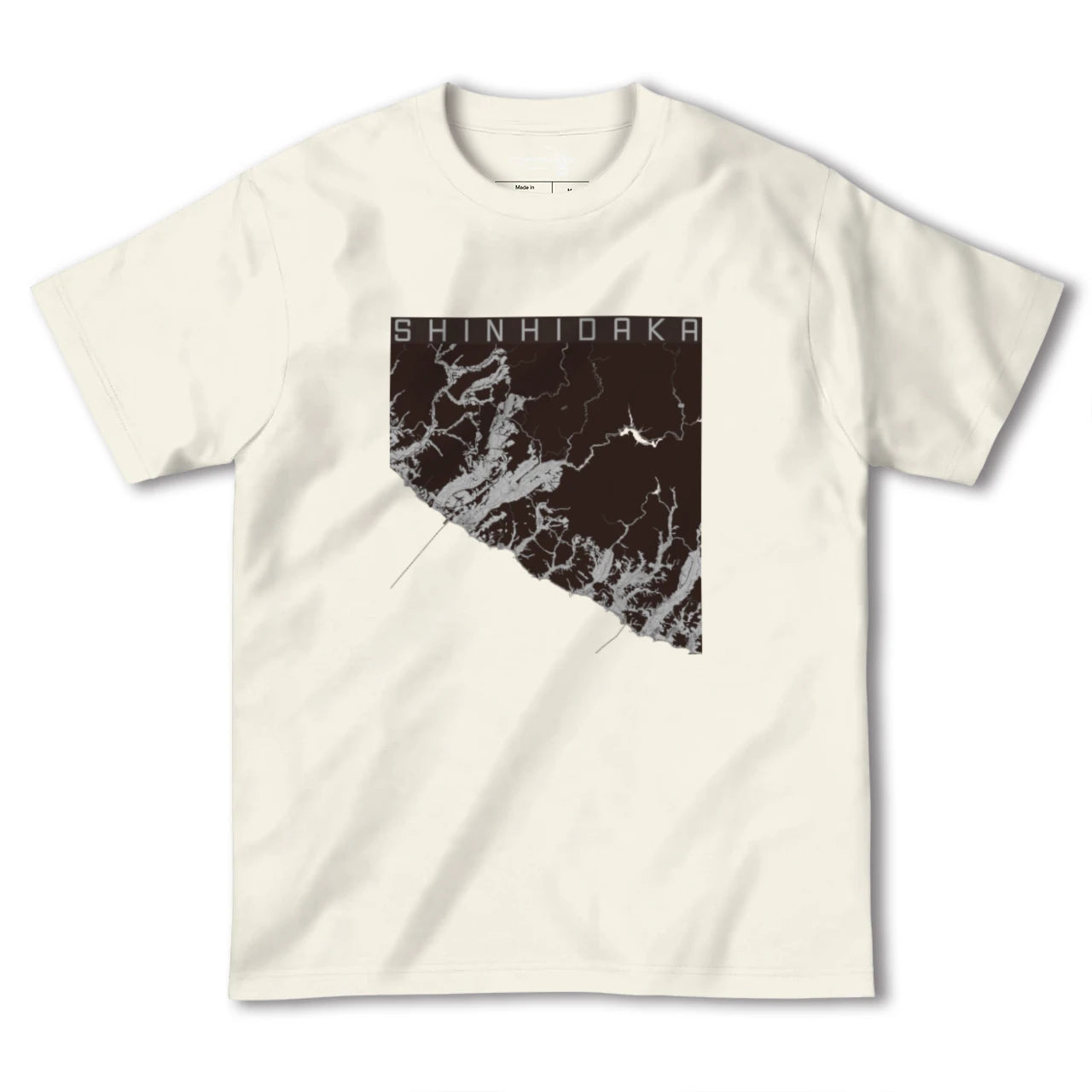 【新ひだか(北海道)】地図柄ヘビーウェイトTシャツ