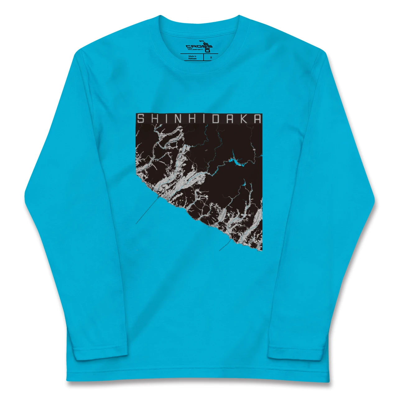 【新ひだか(北海道)】地図柄ロングスリーブTシャツ