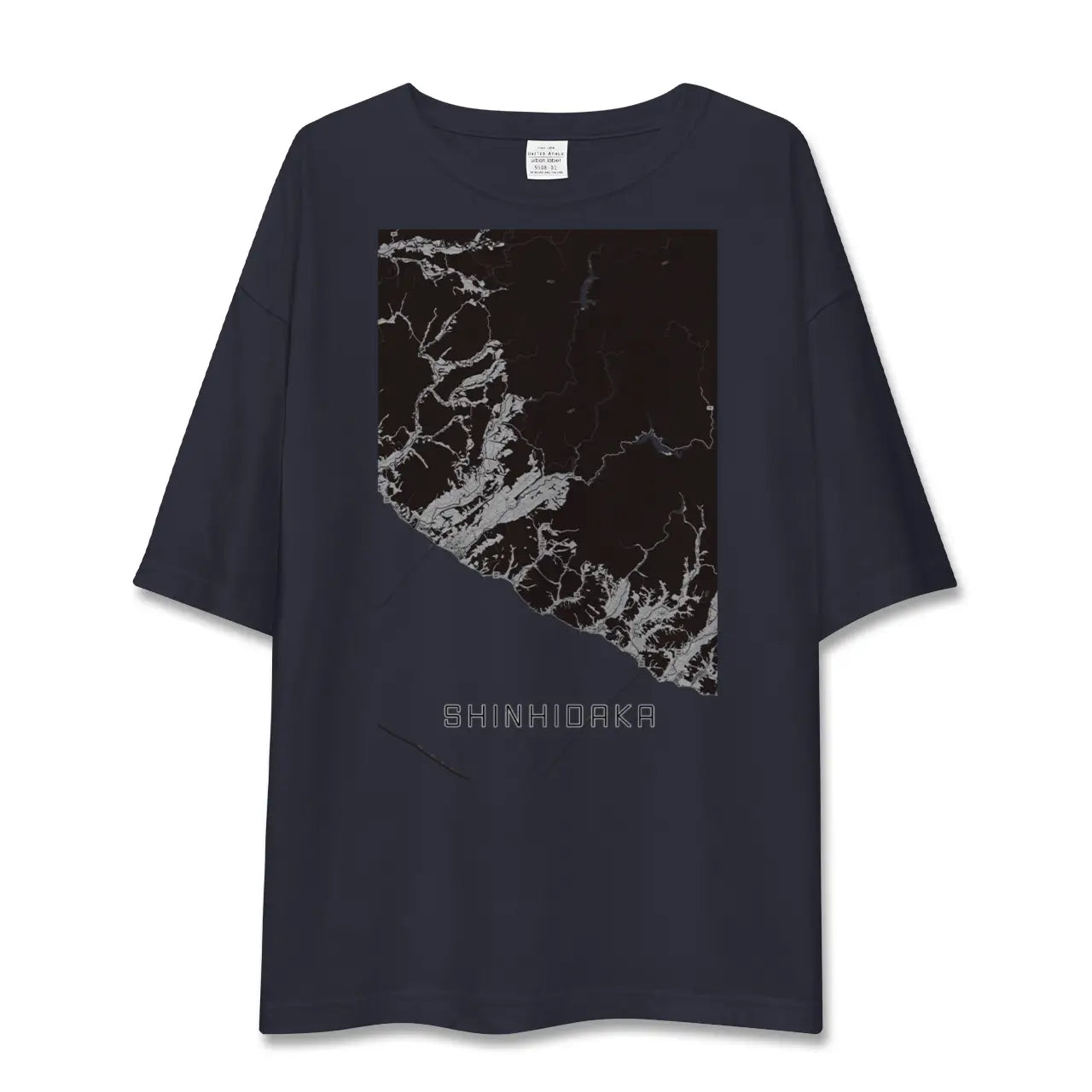 【新ひだか(北海道)】地図柄ビッグシルエットTシャツ