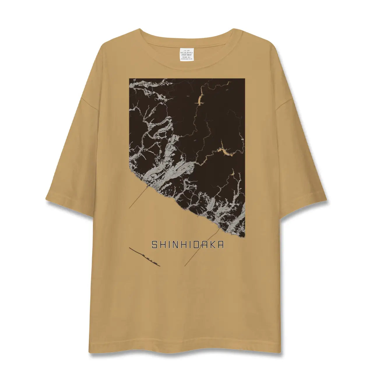 【新ひだか(北海道)】地図柄ビッグシルエットTシャツ