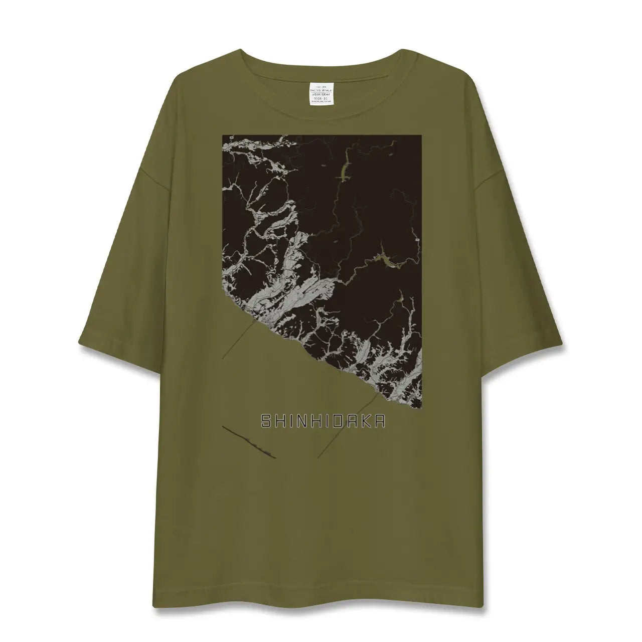 【新ひだか(北海道)】地図柄ビッグシルエットTシャツ