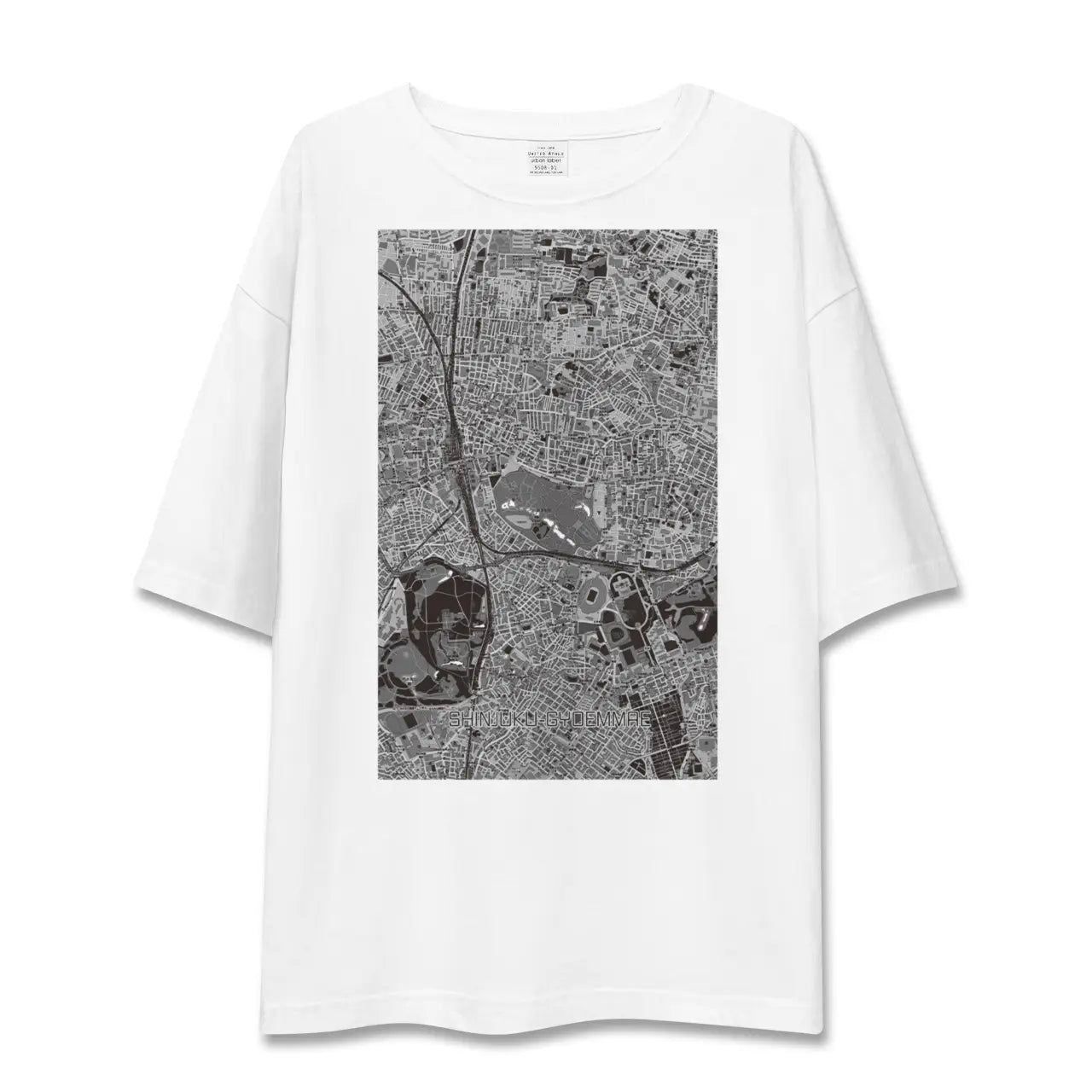 【新宿御苑前(東京都)】地図柄ビッグシルエットTシャツ