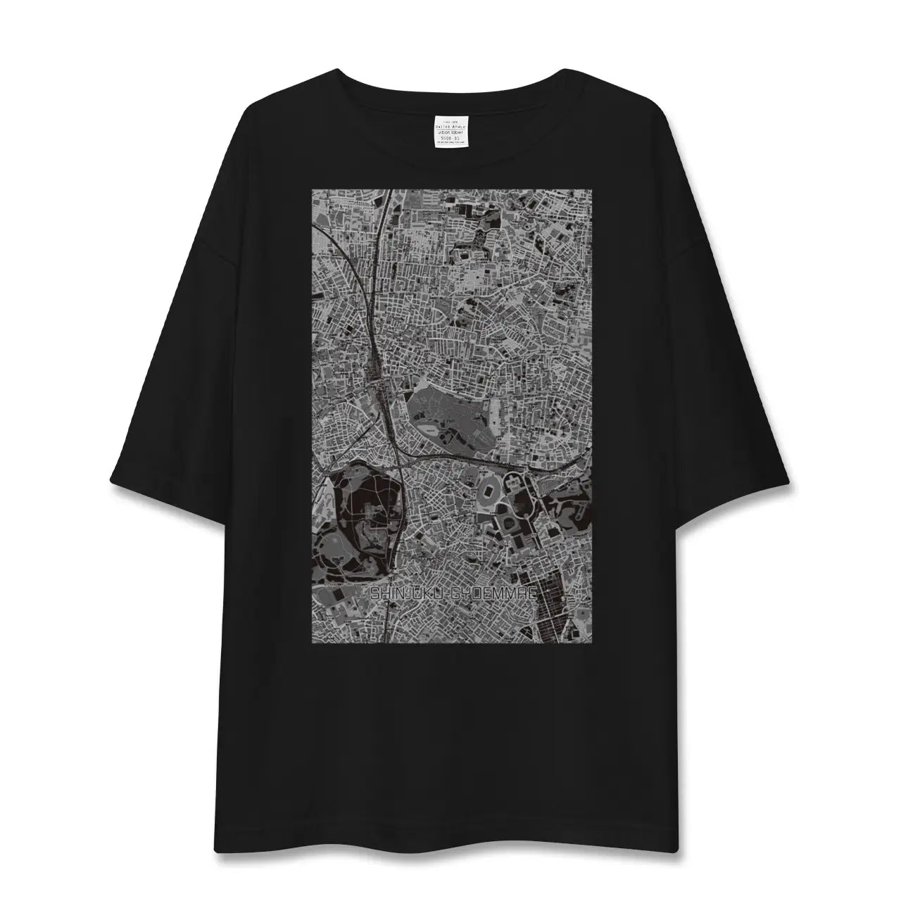 【新宿御苑前(東京都)】地図柄ビッグシルエットTシャツ