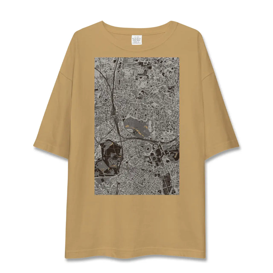 【新宿御苑前(東京都)】地図柄ビッグシルエットTシャツ