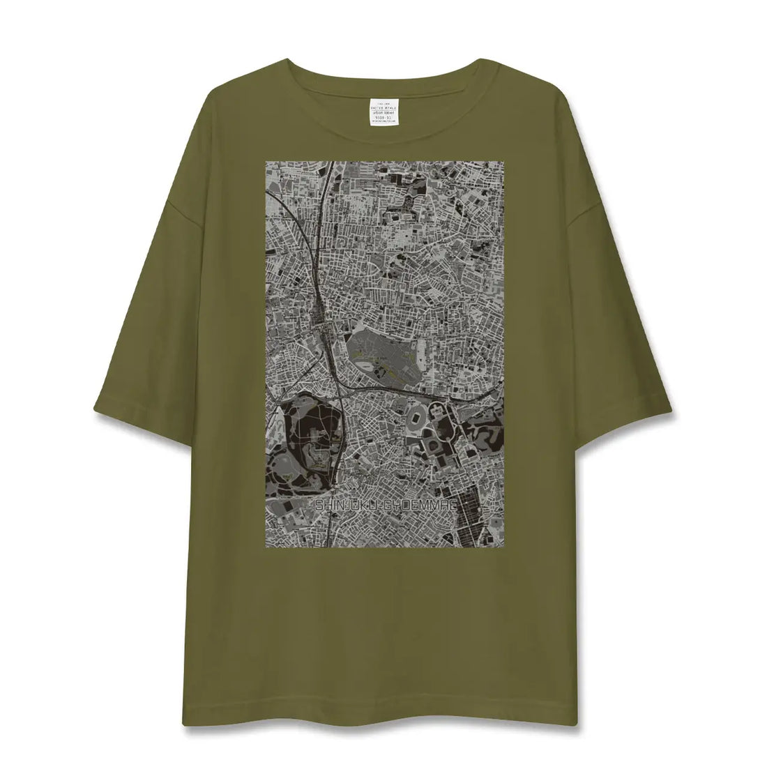 【新宿御苑前(東京都)】地図柄ビッグシルエットTシャツ