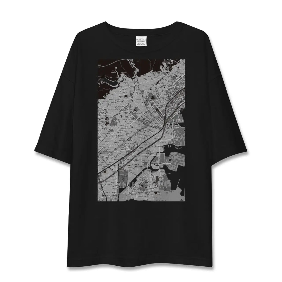 【新開地(兵庫県)】地図柄ビッグシルエットTシャツ