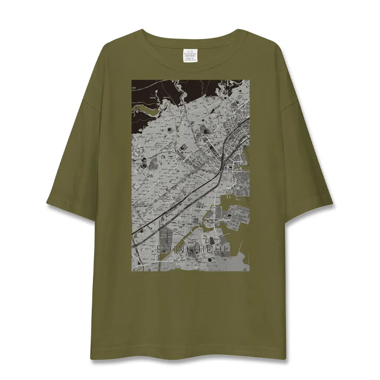 【新開地(兵庫県)】地図柄ビッグシルエットTシャツ