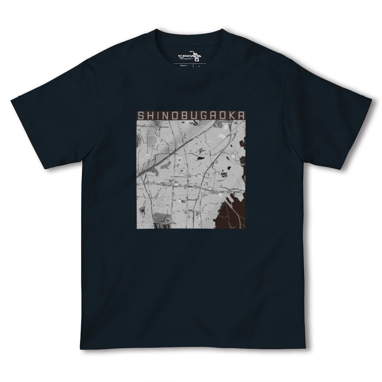 【忍ケ丘(大阪府)】地図柄ヘビーウェイトTシャツ