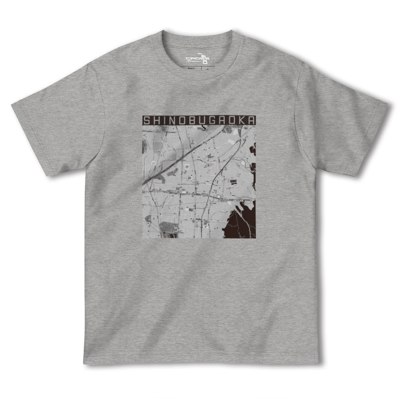 【忍ケ丘(大阪府)】地図柄ヘビーウェイトTシャツ