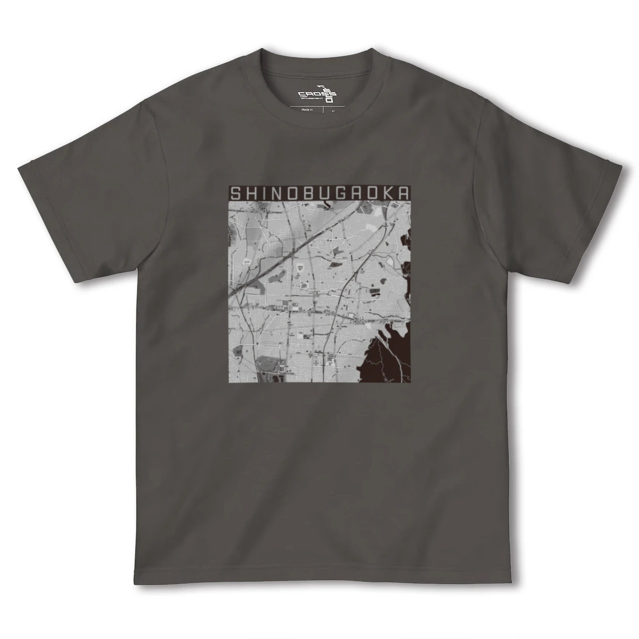 【忍ケ丘(大阪府)】地図柄ヘビーウェイトTシャツ