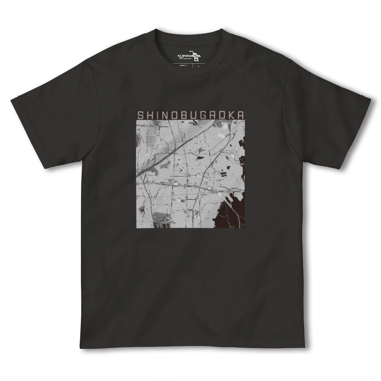 【忍ケ丘(大阪府)】地図柄ヘビーウェイトTシャツ