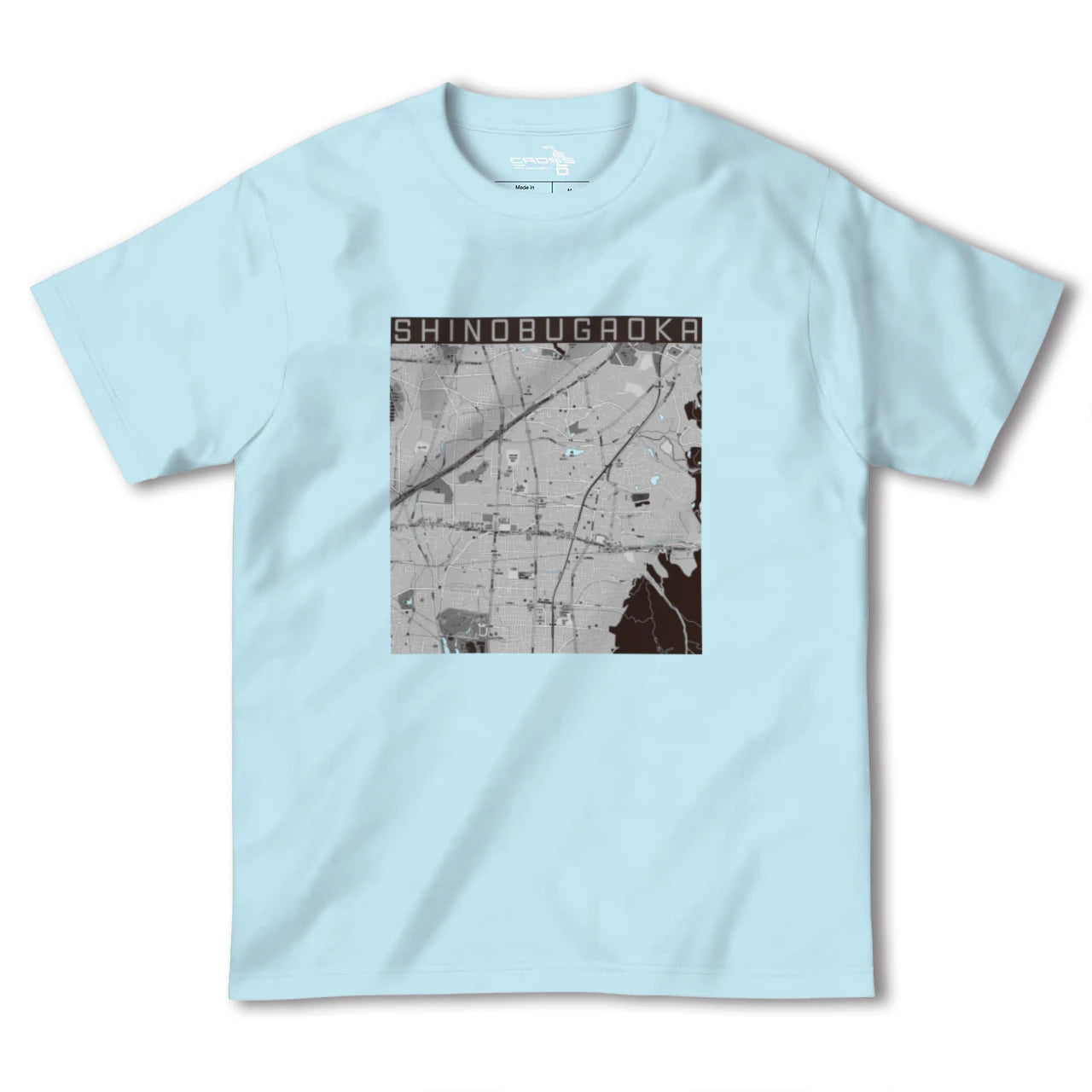 【忍ケ丘(大阪府)】地図柄ヘビーウェイトTシャツ