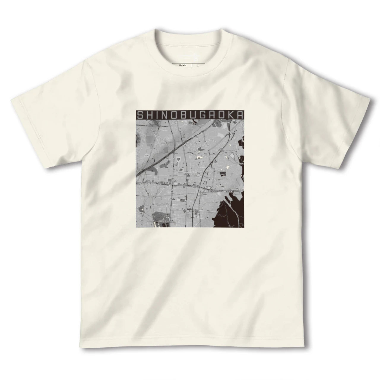 【忍ケ丘(大阪府)】地図柄ヘビーウェイトTシャツ