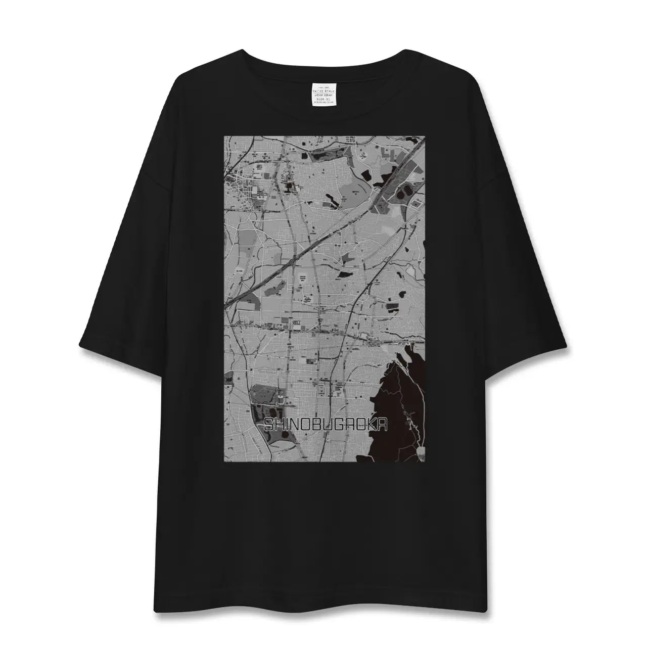 【忍ケ丘(大阪府)】地図柄ビッグシルエットTシャツ