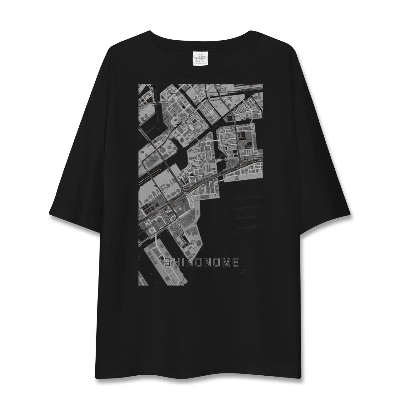 【東雲(東京都)】地図柄ビッグシルエットTシャツ