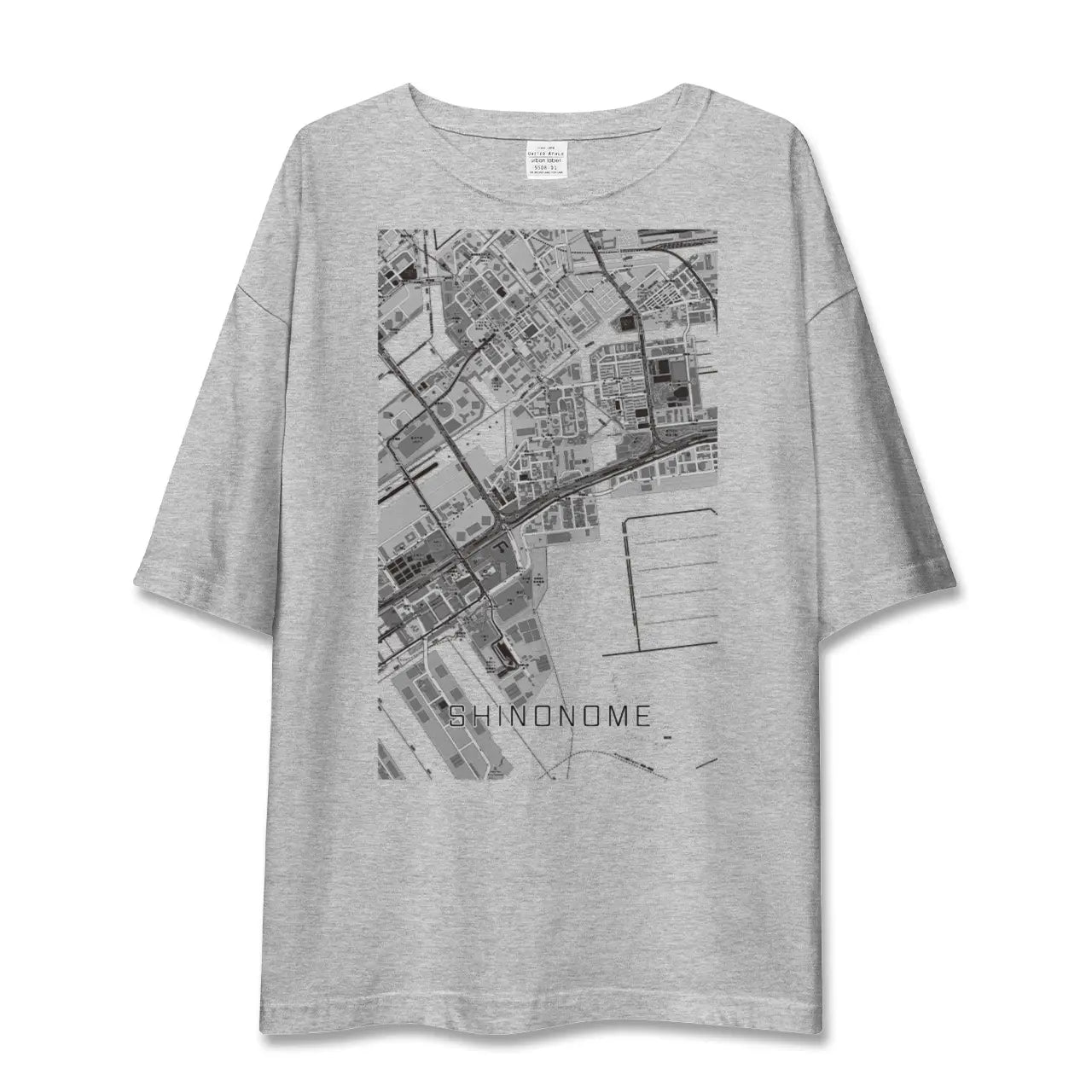 【東雲(東京都)】地図柄ビッグシルエットTシャツ