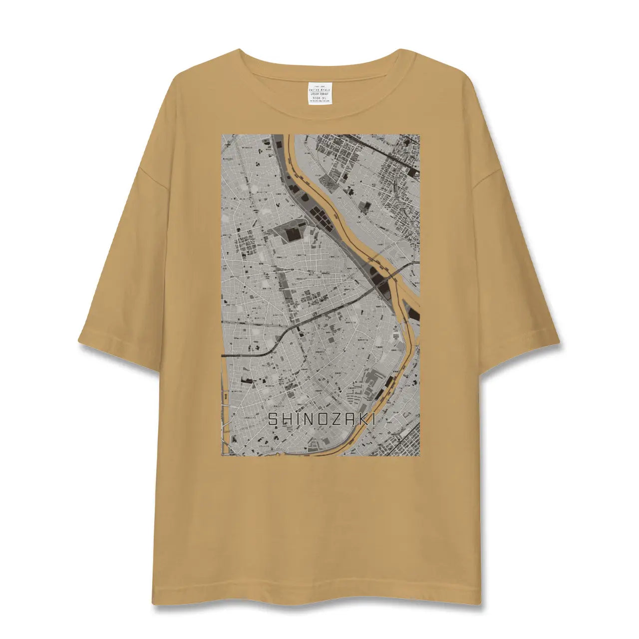 【篠崎(東京都)】地図柄ビッグシルエットTシャツ