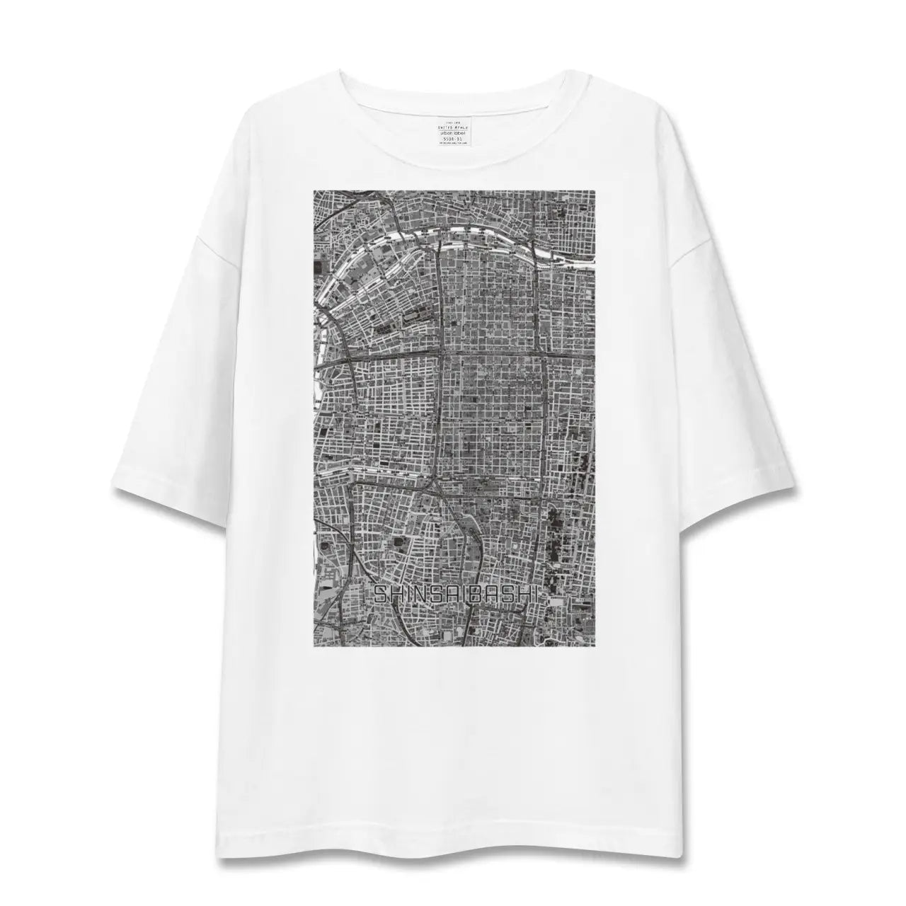 【心斎橋(大阪府)】地図柄ビッグシルエットTシャツ