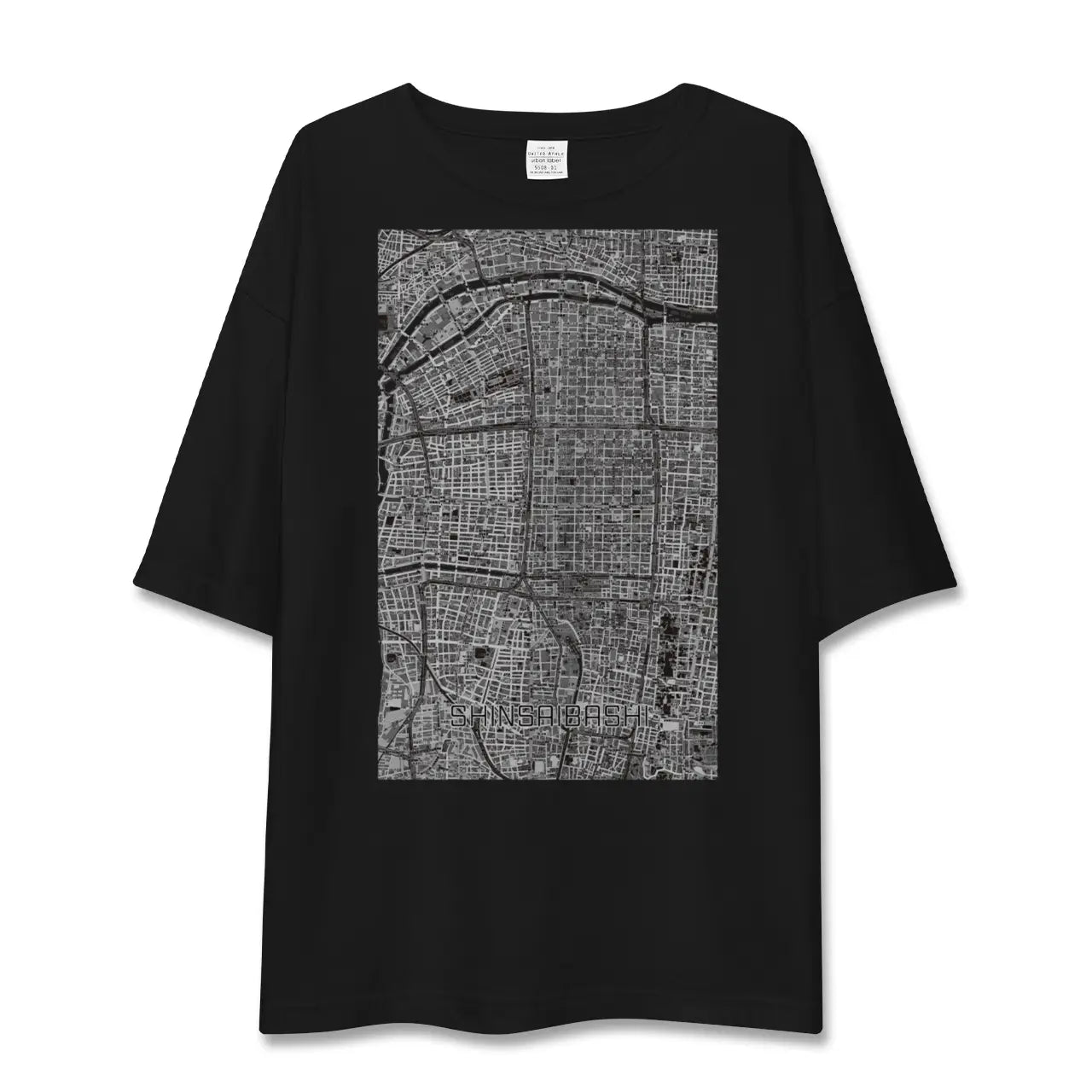 【心斎橋(大阪府)】地図柄ビッグシルエットTシャツ