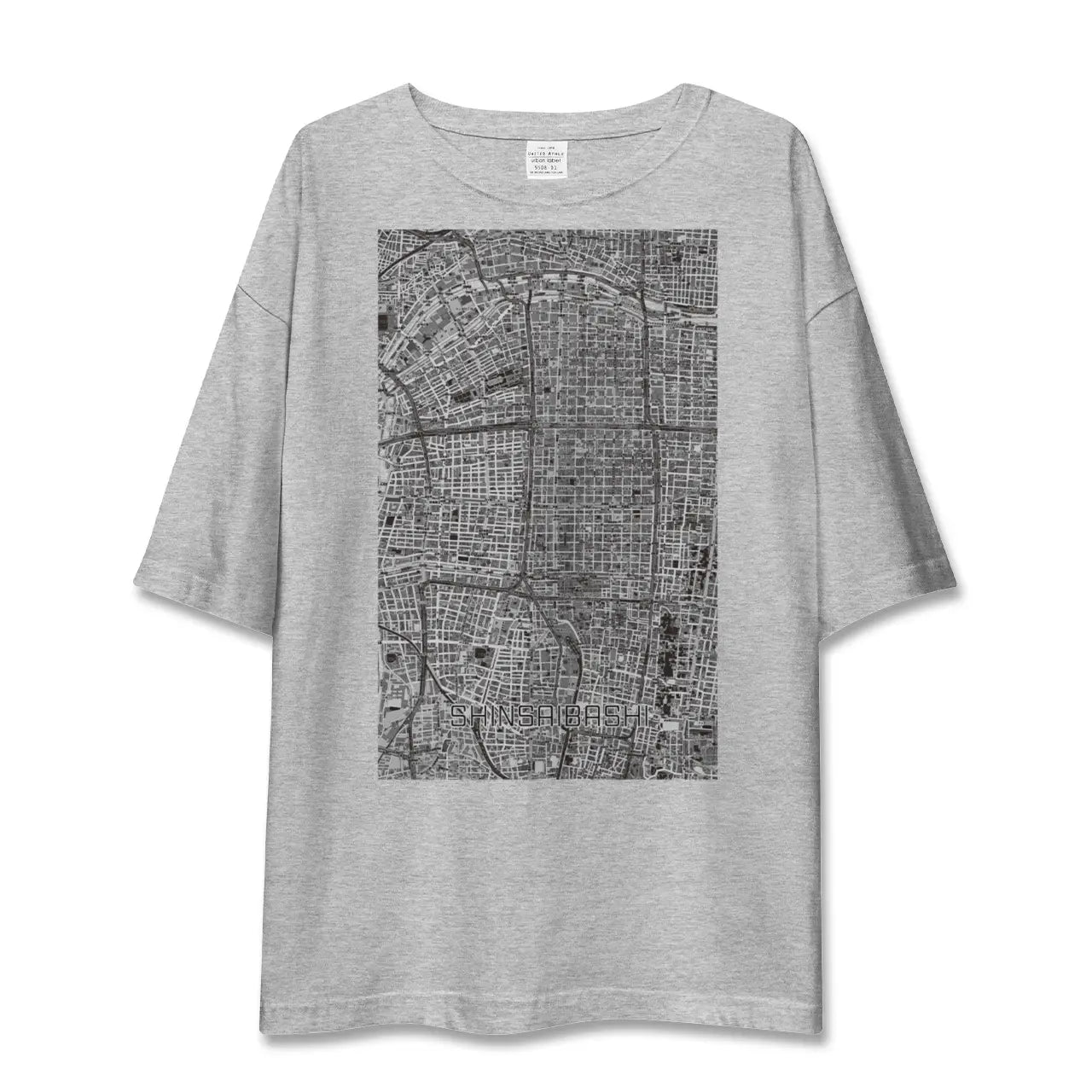 【心斎橋(大阪府)】地図柄ビッグシルエットTシャツ