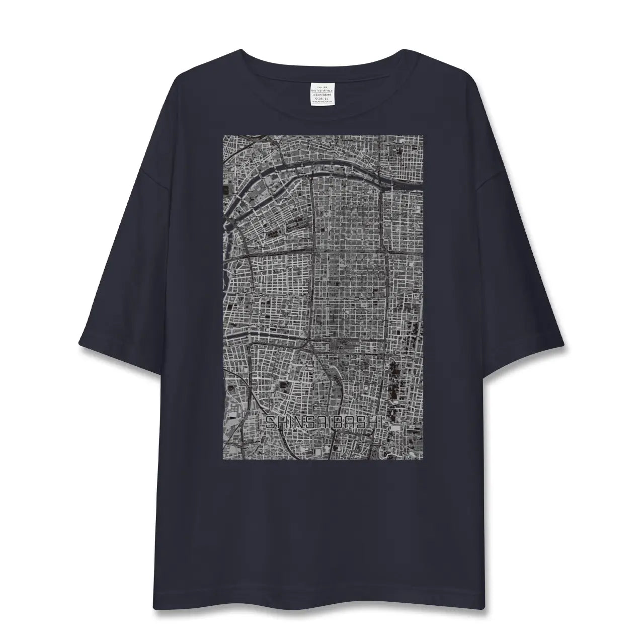 【心斎橋(大阪府)】地図柄ビッグシルエットTシャツ