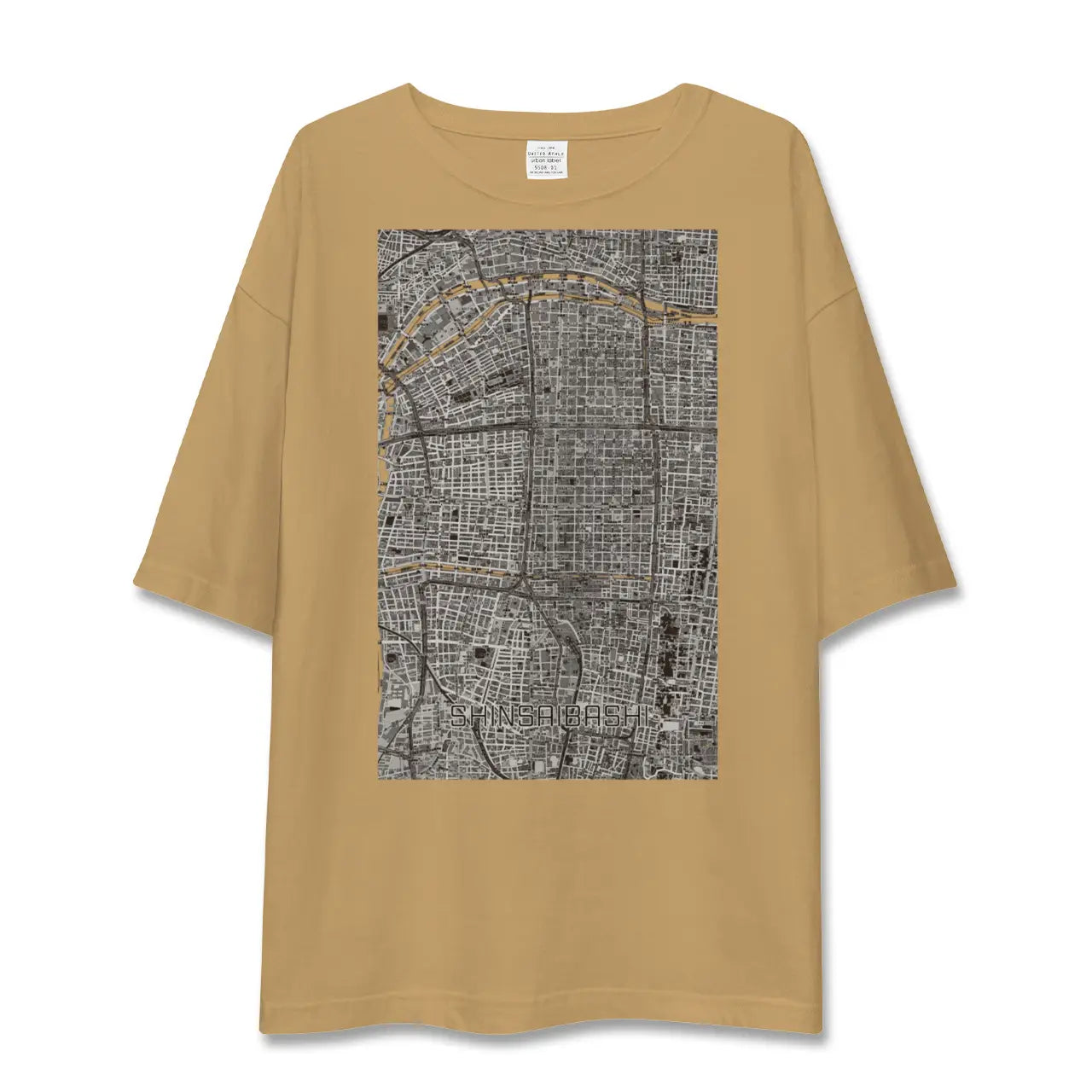 【心斎橋(大阪府)】地図柄ビッグシルエットTシャツ