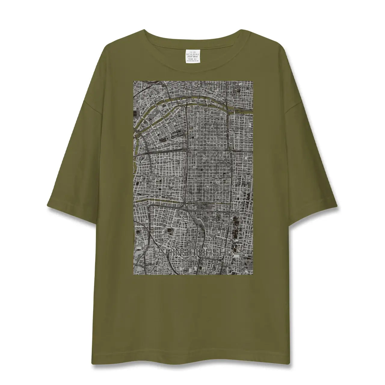 【心斎橋(大阪府)】地図柄ビッグシルエットTシャツ