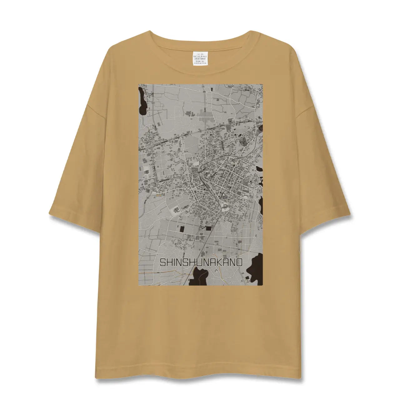 【信州中野(長野県)】地図柄ビッグシルエットTシャツ