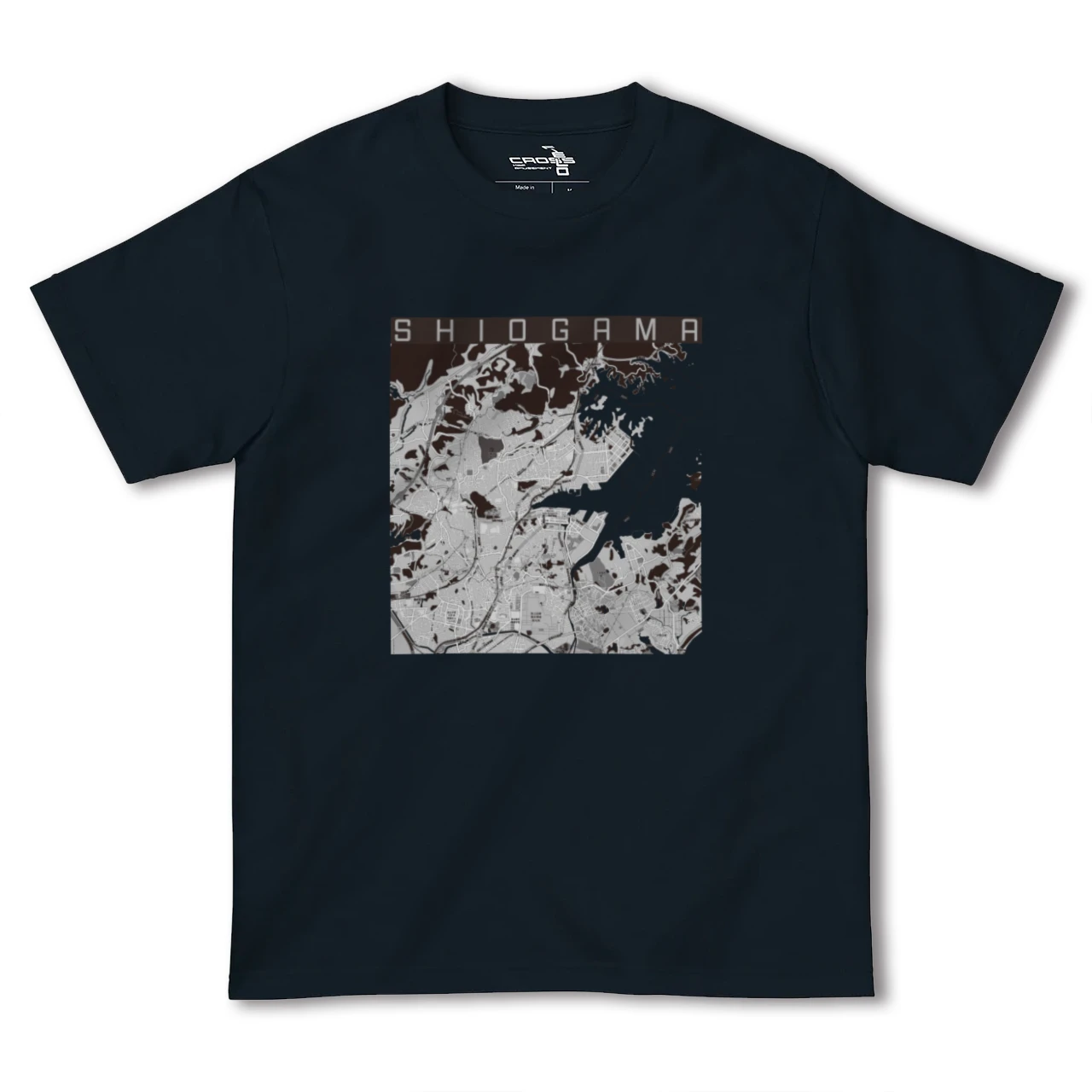 【塩竈(宮城県)】地図柄ヘビーウェイトTシャツ