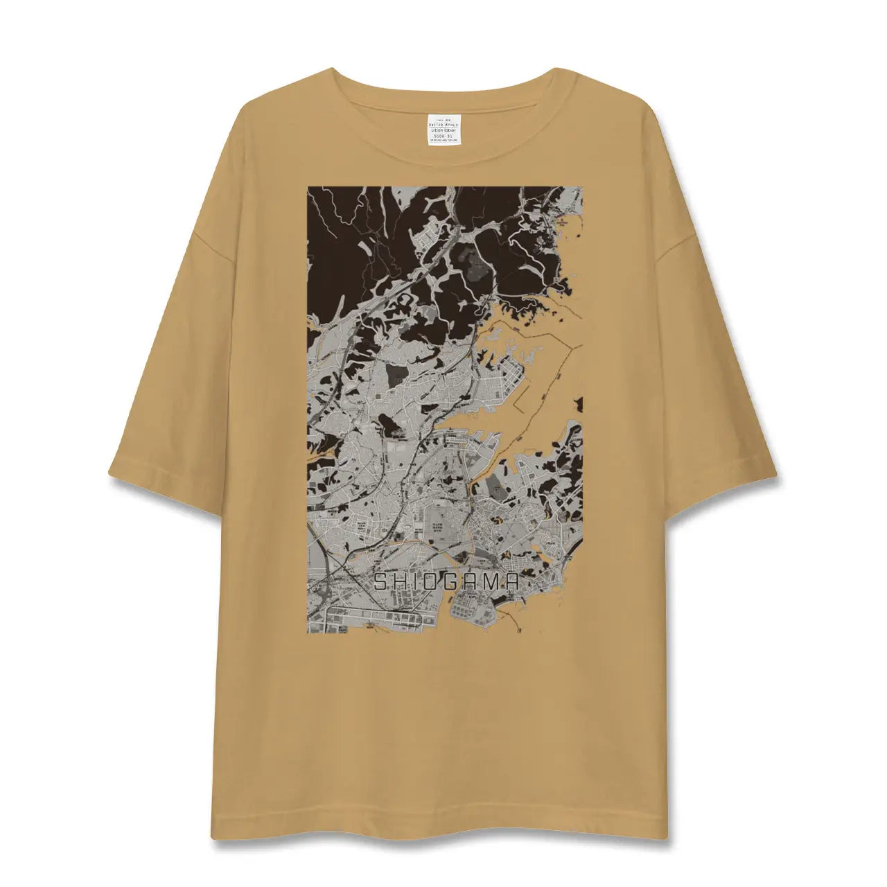【塩竈(宮城県)】地図柄ビッグシルエットTシャツ