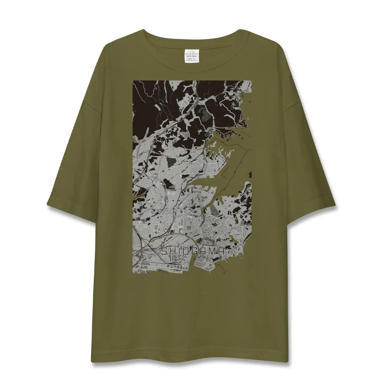 【塩竈(宮城県)】地図柄ビッグシルエットTシャツ