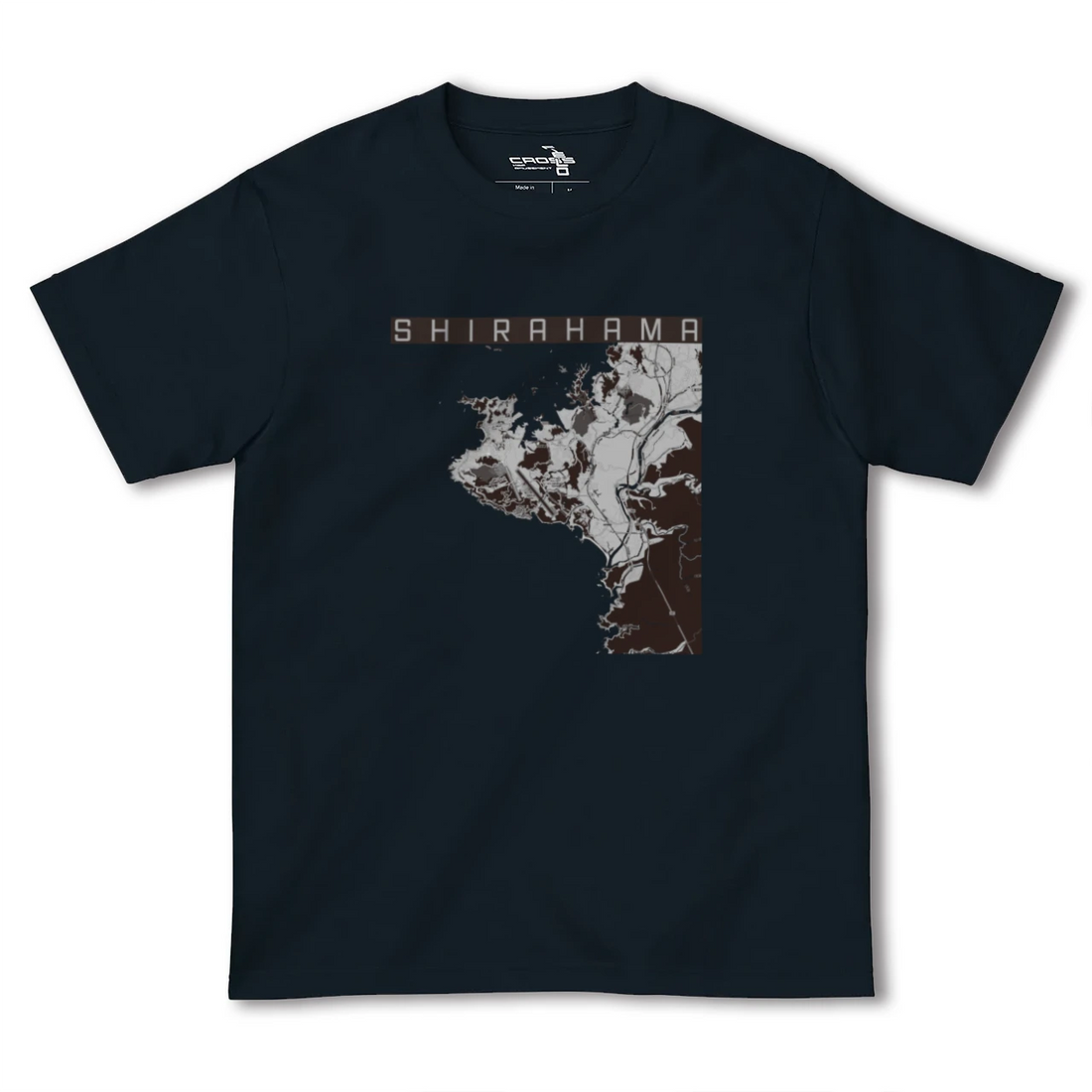 【白浜(和歌山県)】地図柄ヘビーウェイトTシャツ