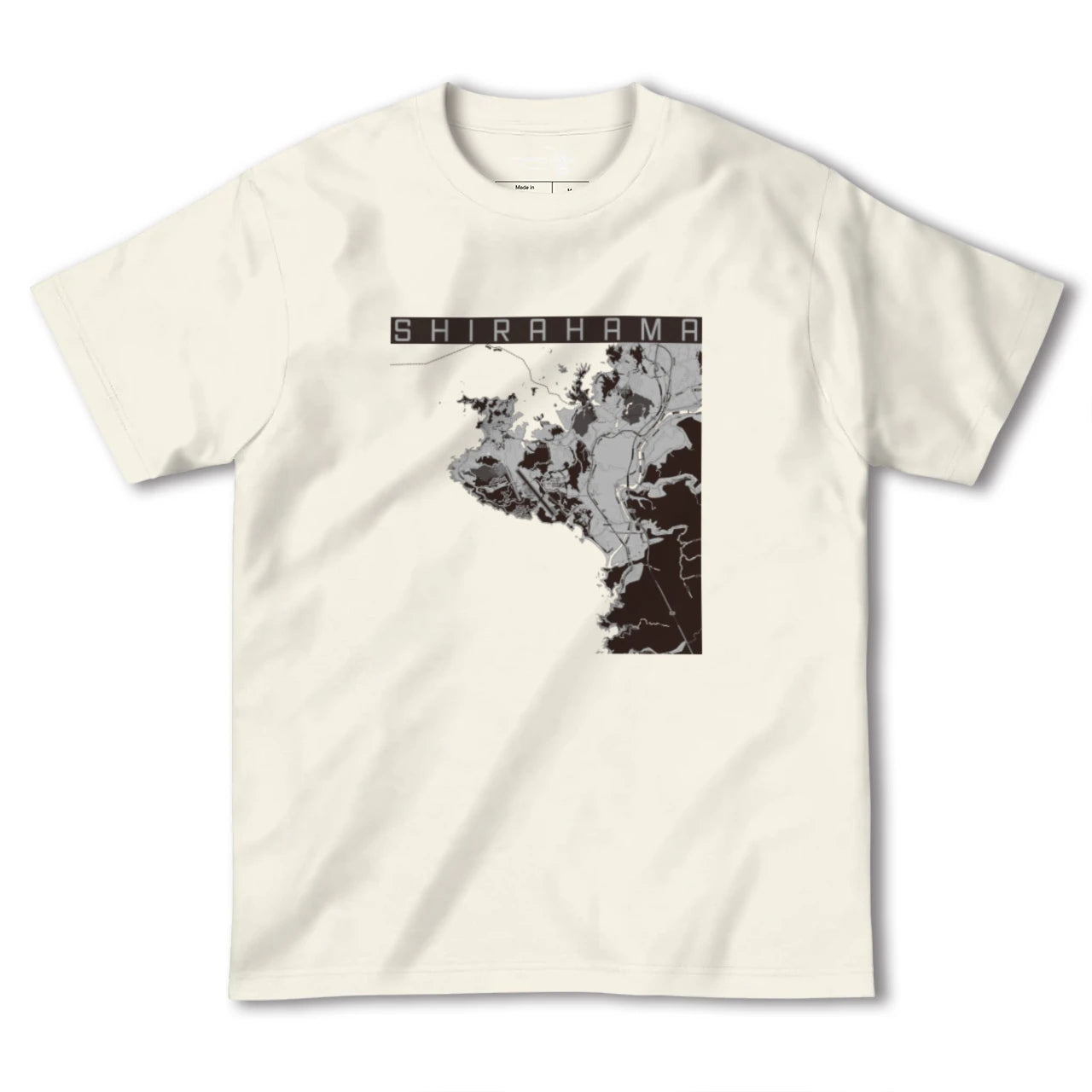 【白浜(和歌山県)】地図柄ヘビーウェイトTシャツ