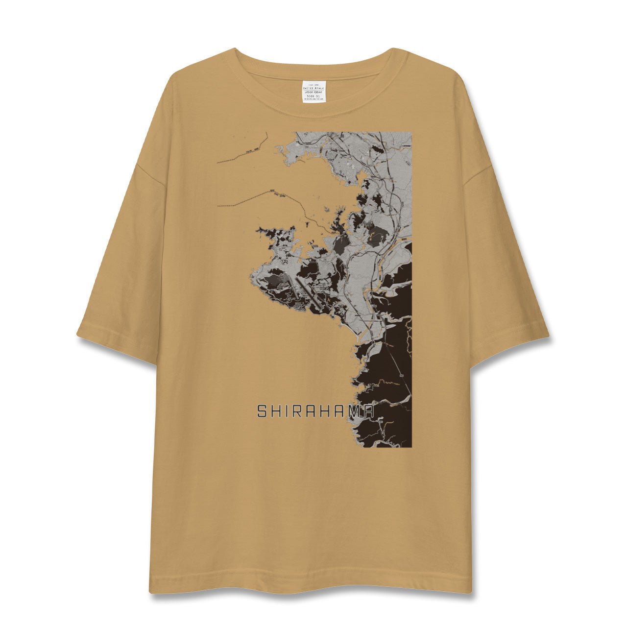 【白浜(和歌山県)】地図柄ビッグシルエットTシャツ