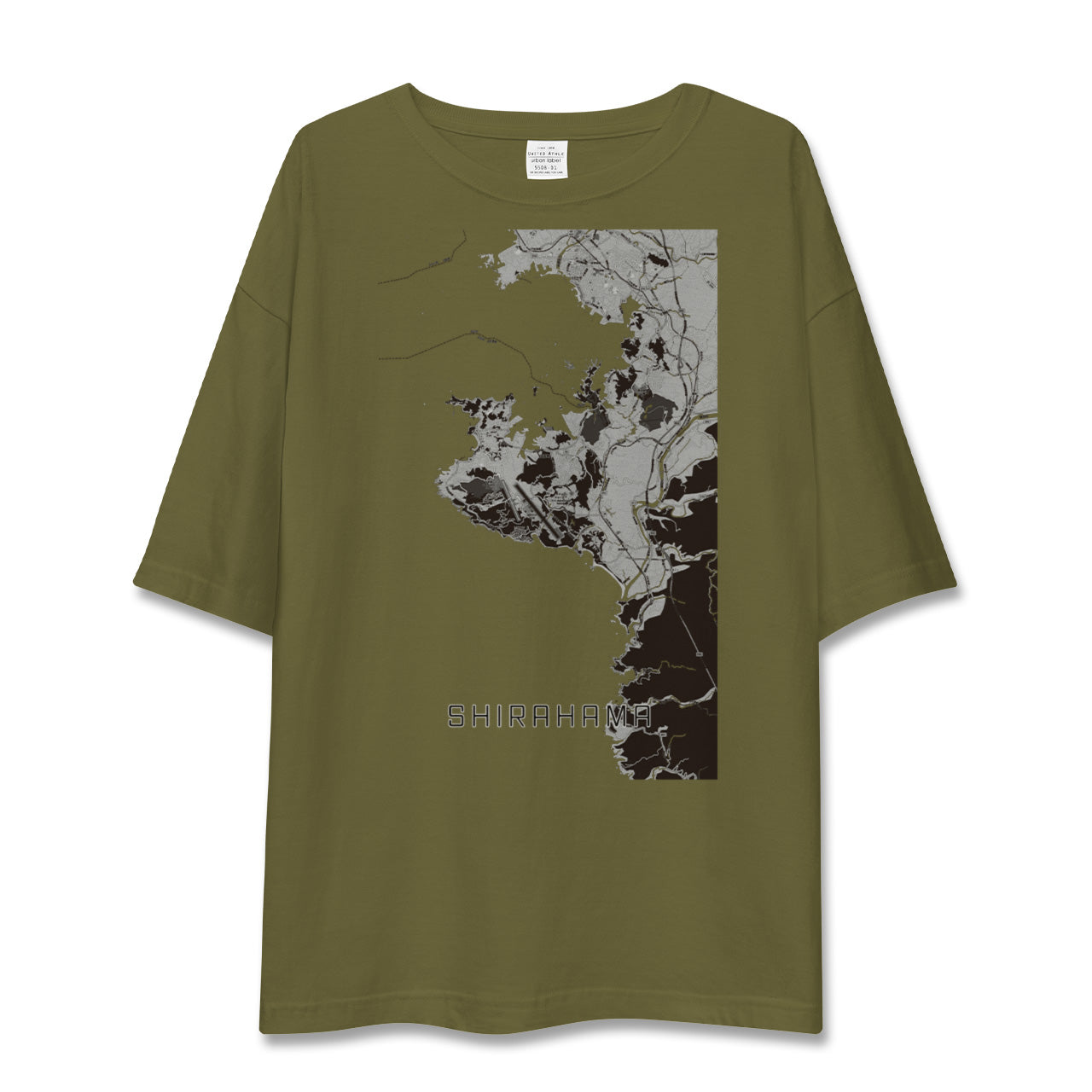 【白浜(和歌山県)】地図柄ビッグシルエットTシャツ