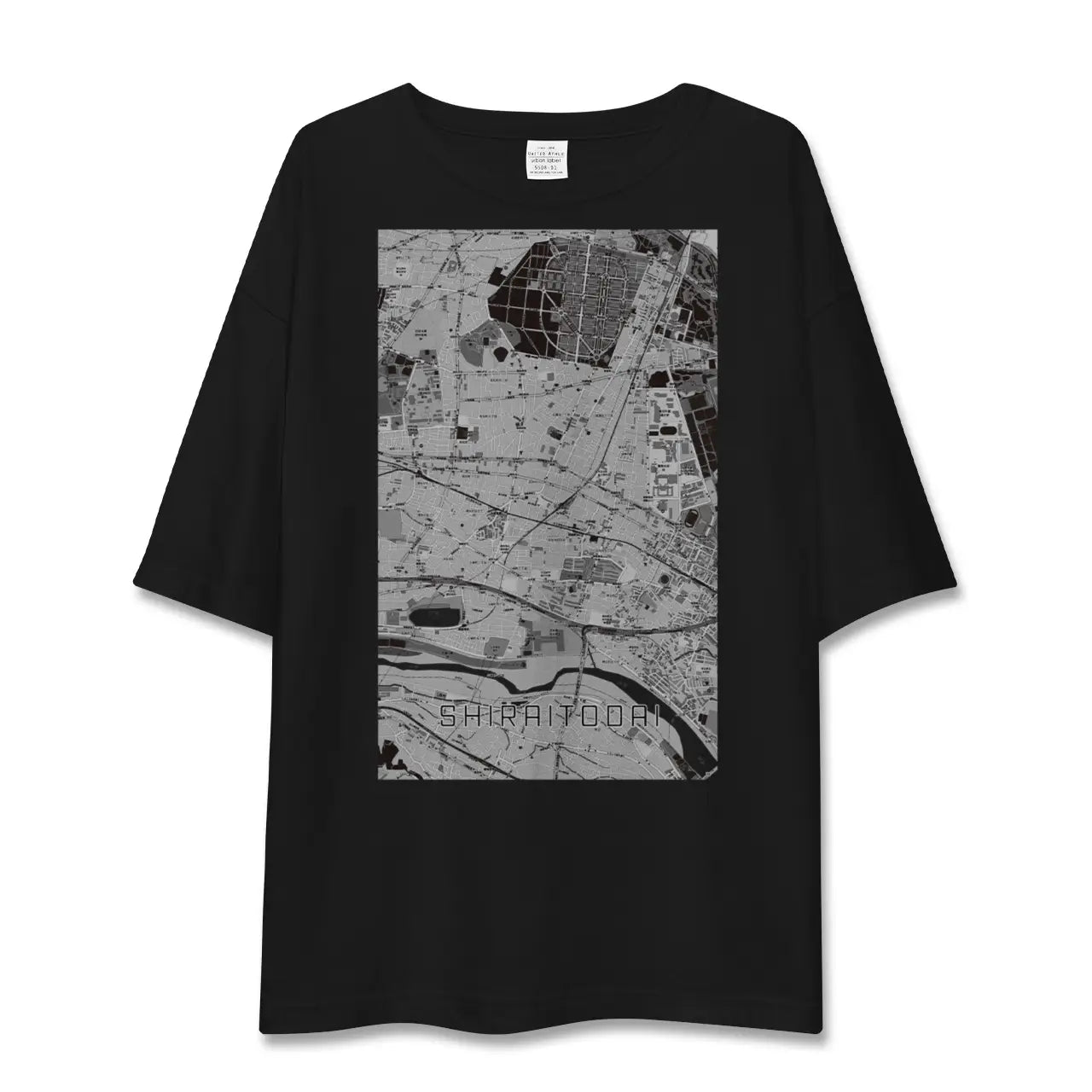 【白糸台(東京都)】地図柄ビッグシルエットTシャツ