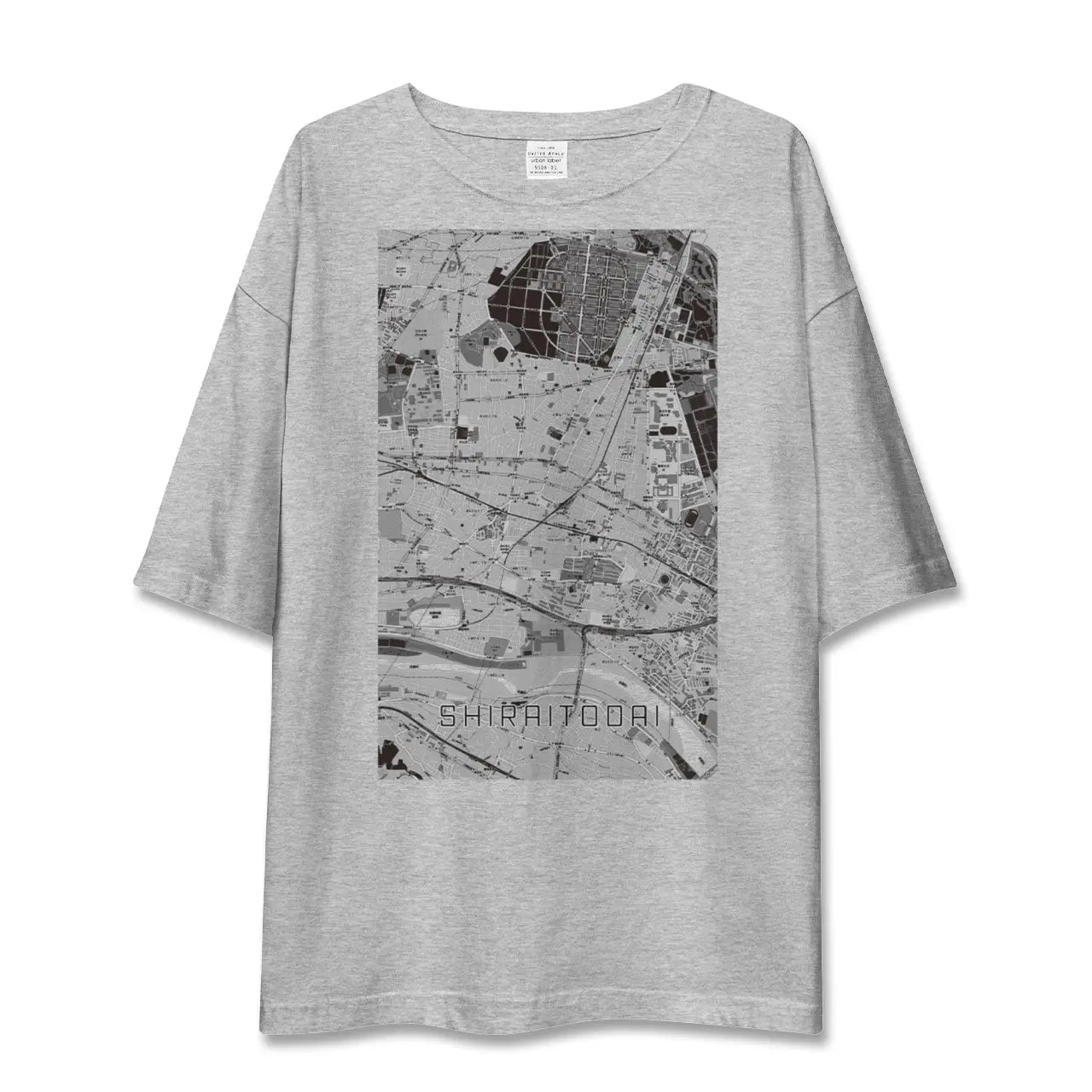 【白糸台(東京都)】地図柄ビッグシルエットTシャツ