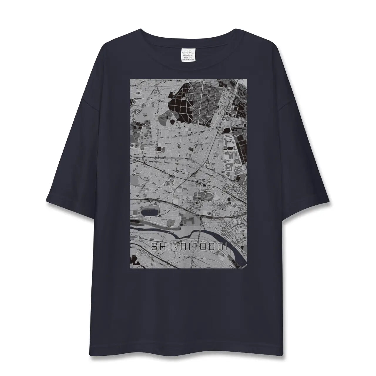 【白糸台(東京都)】地図柄ビッグシルエットTシャツ