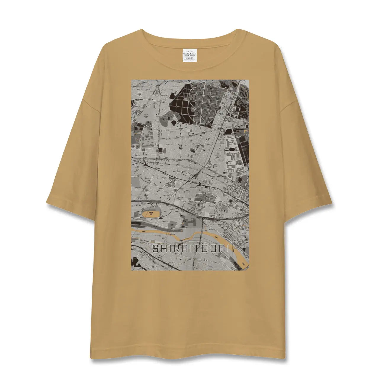 【白糸台(東京都)】地図柄ビッグシルエットTシャツ
