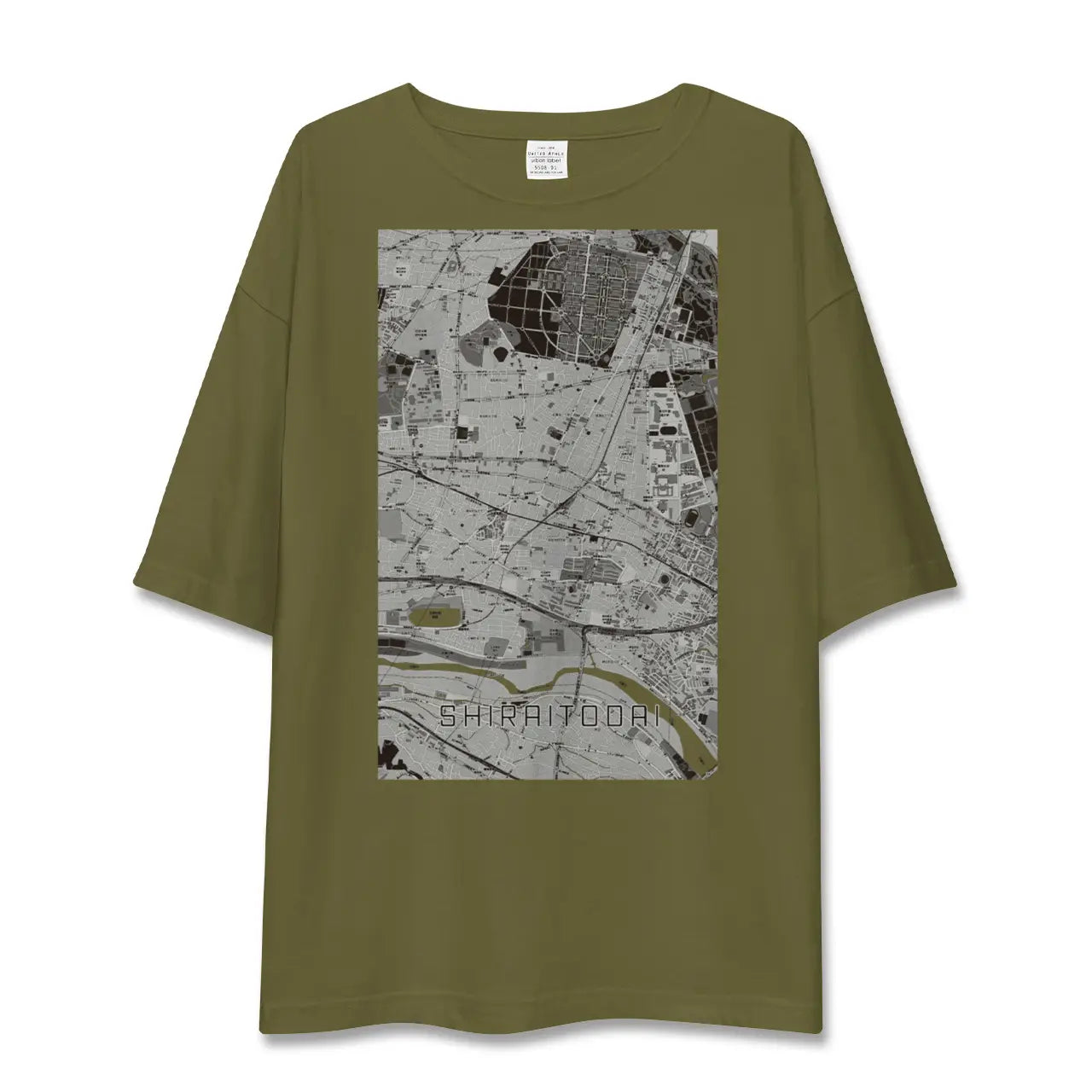 【白糸台(東京都)】地図柄ビッグシルエットTシャツ