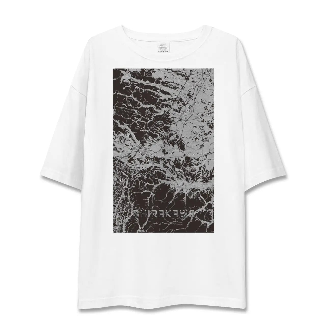 【白河(福島県)】地図柄ビッグシルエットTシャツ