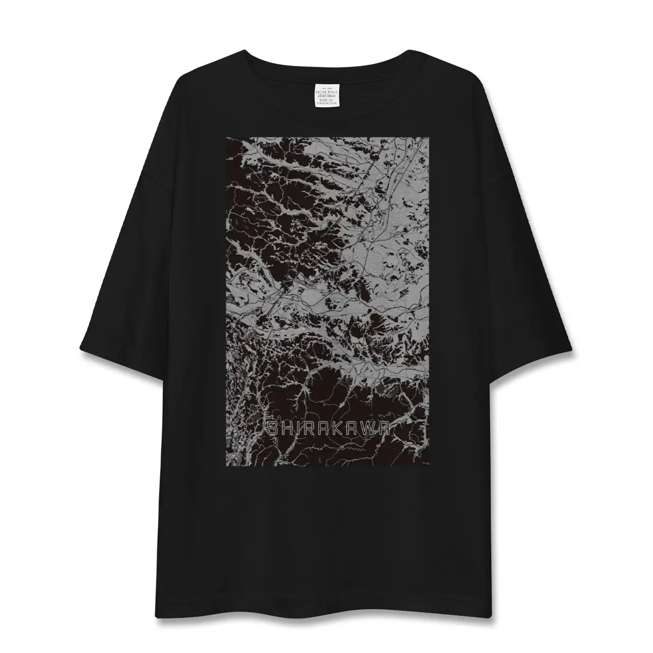【白河(福島県)】地図柄ビッグシルエットTシャツ