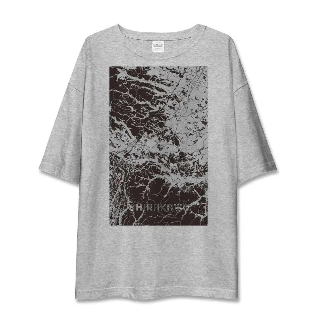 【白河(福島県)】地図柄ビッグシルエットTシャツ