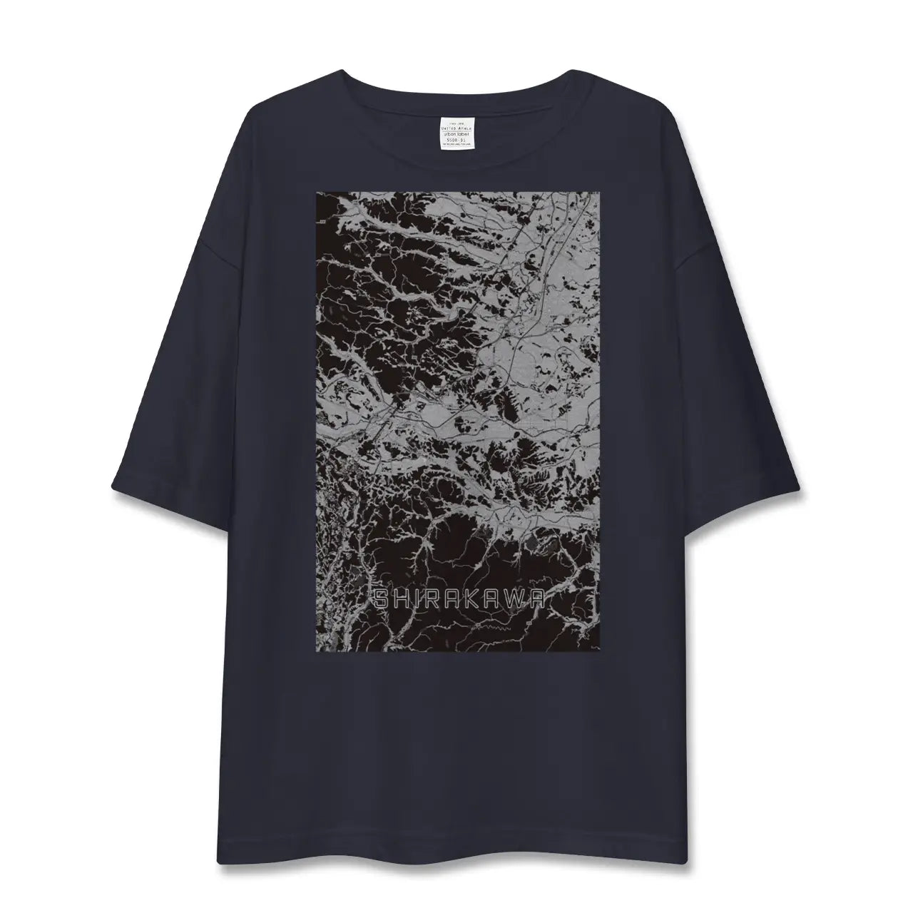 【白河(福島県)】地図柄ビッグシルエットTシャツ