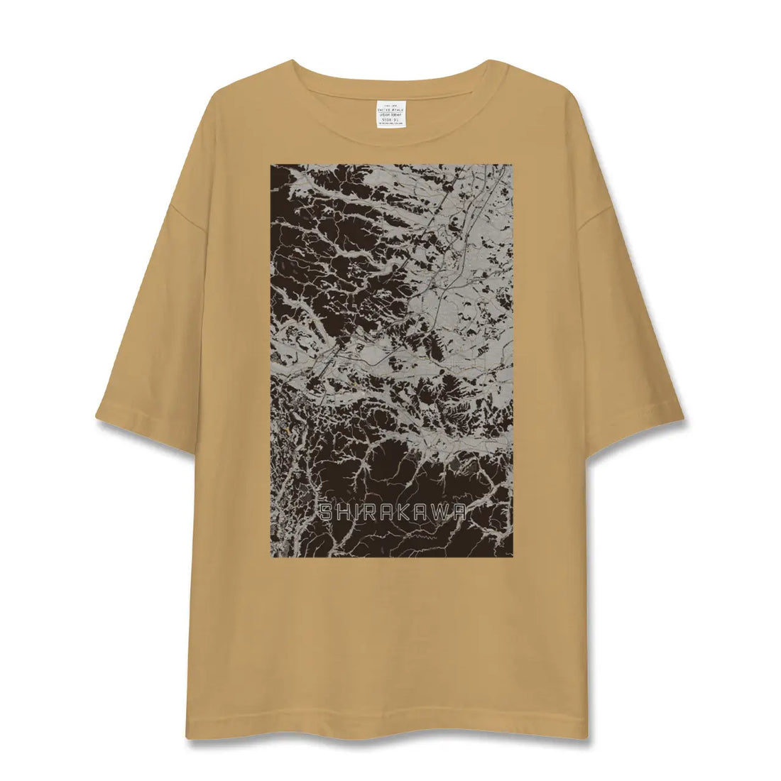 【白河(福島県)】地図柄ビッグシルエットTシャツ